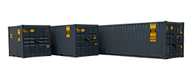 Storage containers category featuring secure steel rental units.